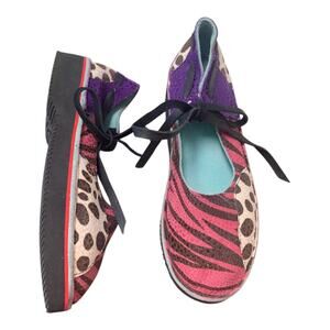 Soletech Leather Mary Janes Art To Wear Shoes Unique Colorful leather upper